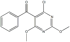 2,4-Dimethoxy-5-benzoyl-6-chloropyrimidine Struktur