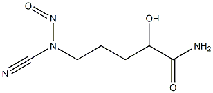 5-(Nitrosocyanoamino)-2-hydroxyvaleramide Struktur