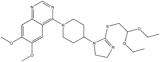 1-[1-(6,7-Dimethoxyquinazolin-4-yl)piperidin-4-yl]-2-[(2,2-diethoxyethyl)thio]-2-imidazoline Struktur