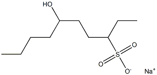 6-Hydroxydecane-3-sulfonic acid sodium salt Struktur