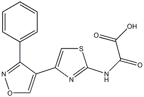 N-[4-[3-Phenyl-4-isoxazolyl]-2-thiazolyl]oxamidic acid Struktur