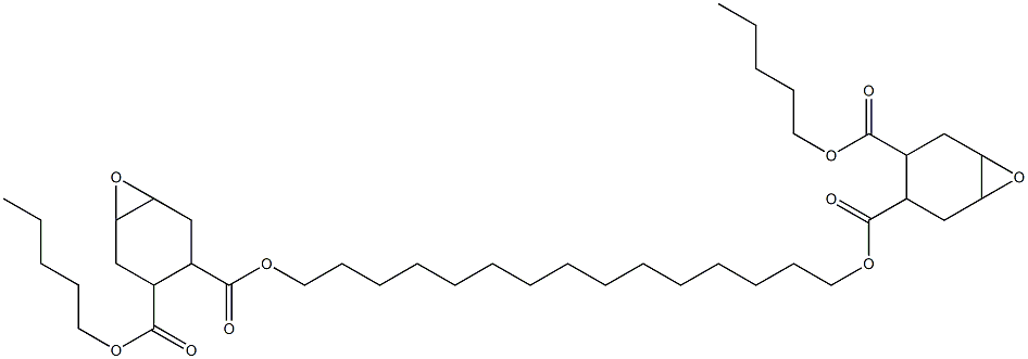 Bis[2-(pentyloxycarbonyl)-4,5-epoxy-1-cyclohexanecarboxylic acid]1,15-pentadecanediyl ester Struktur