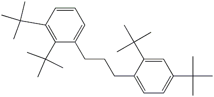 1-(2,3-Di-tert-butylphenyl)-3-(2,4-di-tert-butylphenyl)propane Struktur