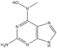 6-(N-Methyl-N-hydroxyamino)-9H-purin-2-amine Struktur