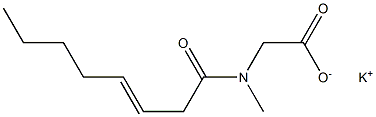 N-Methyl-N-(3-octenoyl)glycine potassium salt Struktur