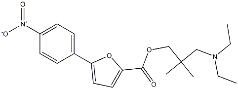 5-(4-Nitrophenyl)-2-furancarboxylic acid 3-(diethylamino)-2,2-dimethylpropyl ester Struktur