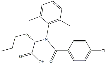 N-(p-Chlorobenzoyl)-N-(2,6-xylyl)norleucine Struktur