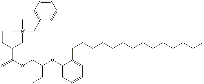 N,N-Dimethyl-N-benzyl-N-[2-[[2-(2-tetradecylphenyloxy)butyl]oxycarbonyl]butyl]aminium Struktur