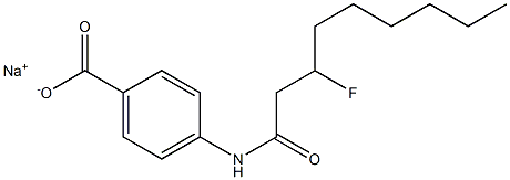 4-[(3-Fluorononanoyl)amino]benzenecarboxylic acid sodium salt Struktur