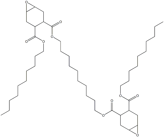 Bis[2-(decyloxycarbonyl)-4,5-epoxy-1-cyclohexanecarboxylic acid]1,10-decanediyl ester Struktur