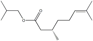 [S,(-)]-3,7-Dimethyl-6-octenoic acid isobutyl ester Struktur