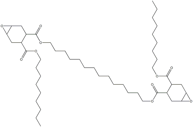 Bis[2-(nonyloxycarbonyl)-4,5-epoxy-1-cyclohexanecarboxylic acid]1,14-tetradecanediyl ester Struktur