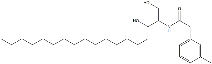 N-[2-Hydroxy-1-(hydroxymethyl)heptadecyl]-3-methylbenzeneacetamide Struktur