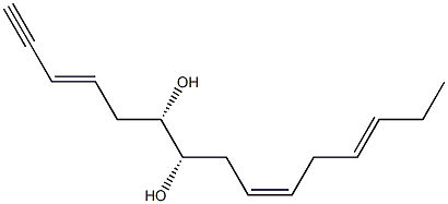 (3E,6S,7S,9Z,12E)-Pentadeca-3,9,12-trien-1-yne-6,7-diol Struktur