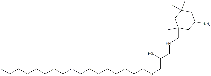 3-[[N-(2-Hydroxy-3-heptadecyloxypropyl)amino]methyl]-3,5,5-trimethylcyclohexylamine Struktur