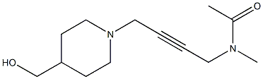 N-Methyl-N-[4-[4-hydroxymethyl-1-piperidinyl]-2-butynyl]acetamide Struktur