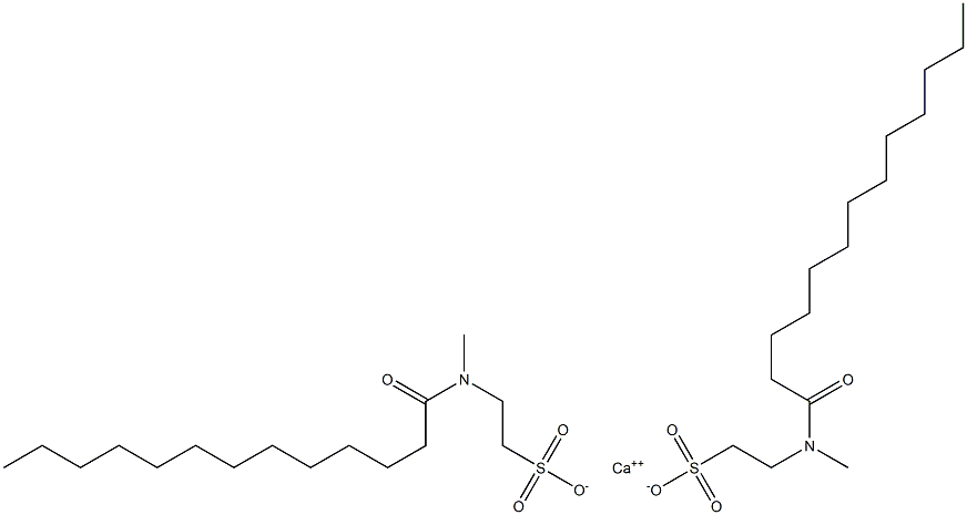 Bis(N-tridecanoyl-N-methyltaurine)calcium salt Struktur