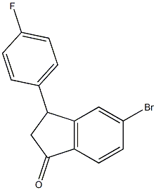 2,3-Dihydro-5-bromo-3-(4-fluorophenyl)-1H-inden-1-one Struktur