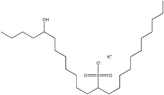 20-Hydroxytetracosane-12-sulfonic acid potassium salt Struktur