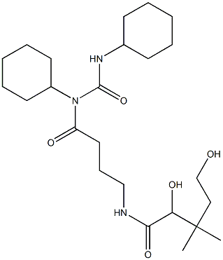 1,3-Dicyclohexyl-1-[4-(2,5-dihydroxy-3,3-dimethylvalerylamino)butyryl]urea Struktur