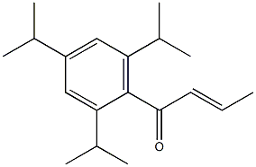 (E)-1-(2,4,6-Triisopropylphenyl)-2-buten-1-one Struktur