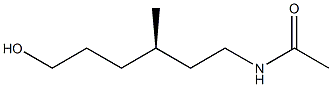 (+)-N-[(R)-6-Hydroxy-3-methylhexyl]acetamide Struktur