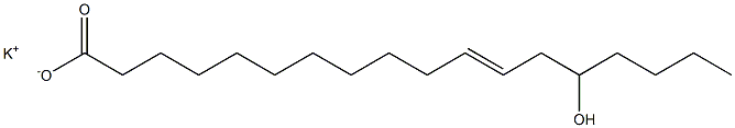 (E)-14-Hydroxy-11-octadecenoic acid potassium salt Struktur