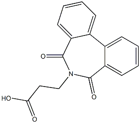 6,7-Dihydro-5,7-dioxo-5H-dibenz[c,e]azepine-6-propionic acid Struktur