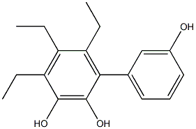 4,5,6-Triethyl-1,1'-biphenyl-2,3,3'-triol Struktur