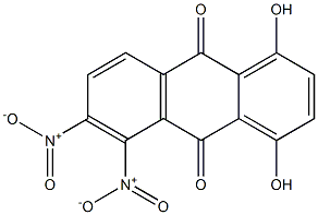 1,4-Dihydroxy-5,6-dinitroanthraquinone Struktur