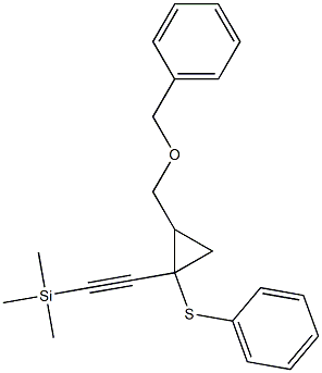 1-Phenylthio-1-(trimethylsilylethynyl)-2-(benzyloxymethyl)cyclopropane Struktur