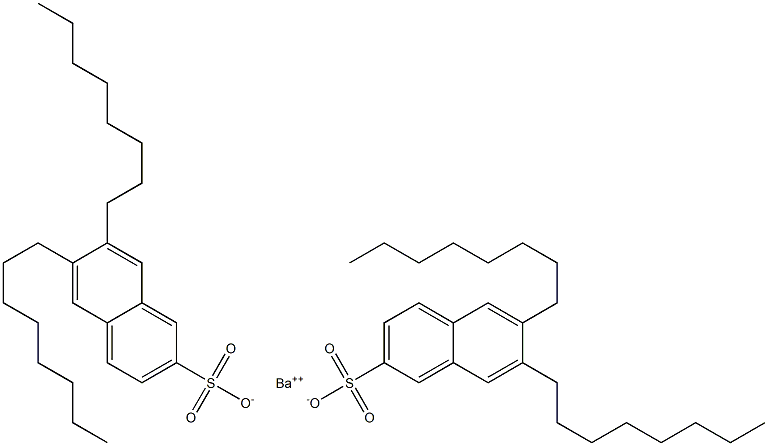 Bis(6,7-dioctyl-2-naphthalenesulfonic acid)barium salt Struktur