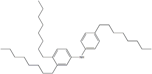 4-Octyl-N-(3,4-dioctylphenyl)aniline Struktur