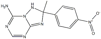 1,2-Dihydro-7-amino-2-(4-nitrophenyl)-2-methyl[1,2,4]triazolo[1,5-a][1,3,5]triazine Struktur