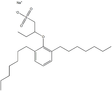 2-(2,6-Diheptylphenoxy)butane-1-sulfonic acid sodium salt Struktur