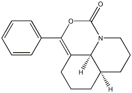 (9aR,9bS)-2,3,6,7,8,9,9a,9b-Octahydro-6-oxo-4-phenyl-6a-aza-5-oxa-1H-phenalene Struktur