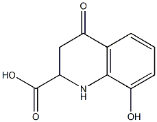 4-Oxo-8-hydroxy-1,2,3,4-tetrahydroquinoline-2-carboxylic acid Struktur