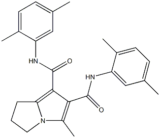 6,7-Dihydro-3-methyl-N,N'-bis(2,5-dimethylphenyl)-5H-pyrrolizine-1,2-dicarboxamide Struktur