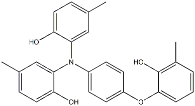 N,N-Bis(2-hydroxy-5-methylphenyl)-4-(2-hydroxy-3-methylphenoxy)benzenamine Struktur