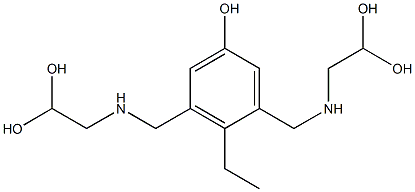 3,5-Bis[[(2,2-dihydroxyethyl)amino]methyl]-4-ethylphenol Struktur