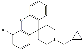 1'-(Cyclopropylmethyl)-4-hydroxyspiro[9H-xanthene-9,4'-piperidine] Struktur