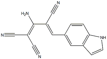 (3Z)-2-Amino-4-(1H-indol-5-yl)-1,3-butadiene-1,1,3-tricarbonitrile Struktur