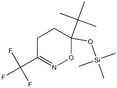 6-tert-Butyl-3-(trifluoromethyl)-6-(trimethylsiloxy)-5,6-dihydro-4H-1,2-oxazine Struktur