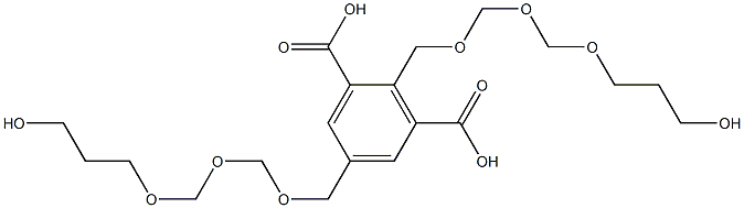 2,5-Bis(9-hydroxy-2,4,6-trioxanonan-1-yl)isophthalic acid Struktur