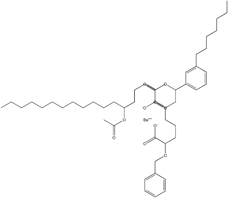 Bis(2-benzyloxy-6-acetyloxystearic acid)barium salt Struktur