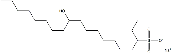 11-Hydroxynonadecane-3-sulfonic acid sodium salt Struktur