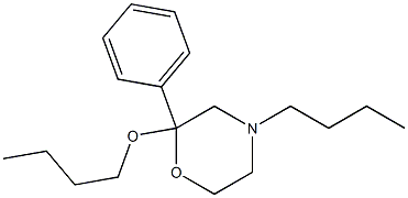 2-Butoxy-4-butyl-2-phenylmorpholine Struktur