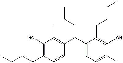 3,5'-Butylidenebis(2-methyl-6-butylphenol) Struktur