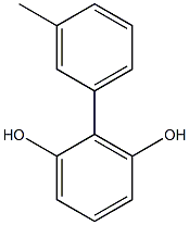 2-(3-Methylphenyl)benzene-1,3-diol Struktur