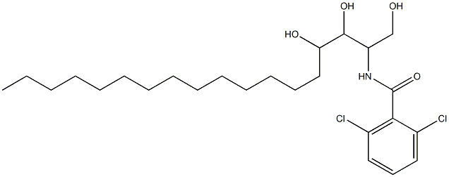 N-[2,3-Dihydroxy-1-(hydroxymethyl)heptadecyl]-2,6-dichlorobenzamide Struktur